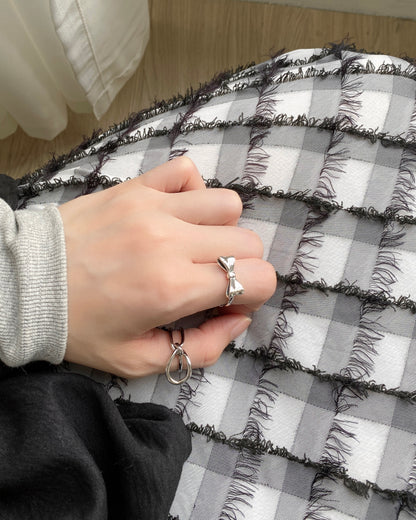 KA318 S925 🎀 Ribbon Ring
