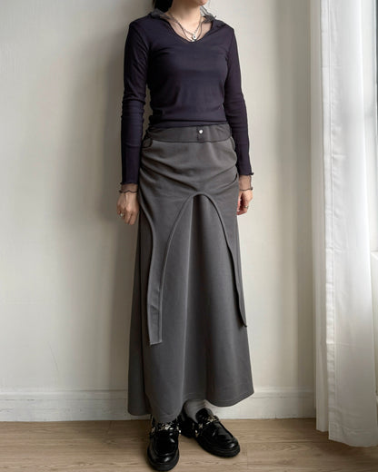 SK203 PePe Skirt - Charcoal | Black