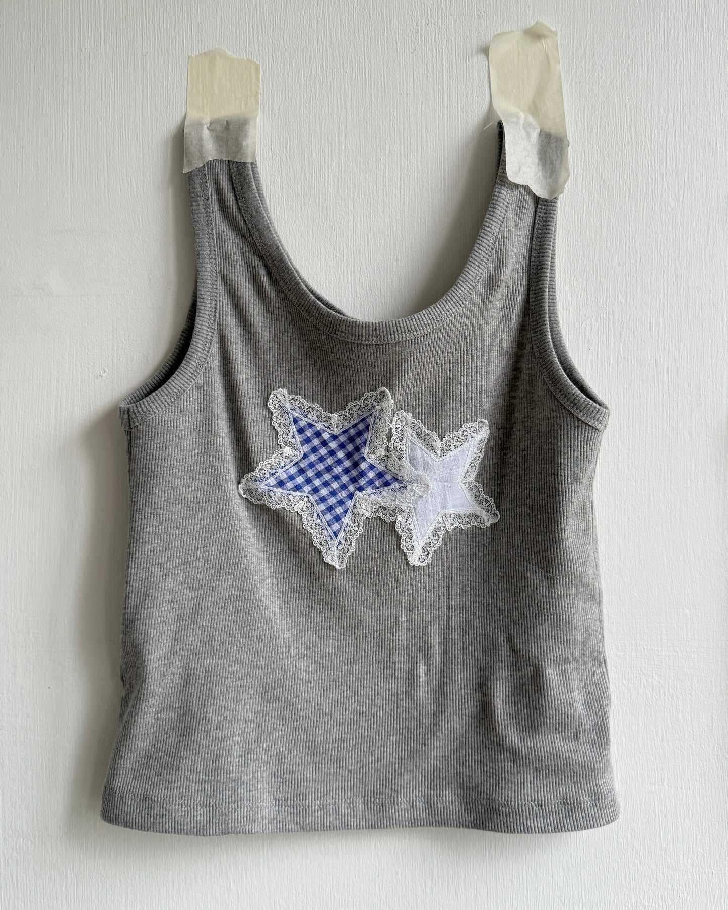 VT307 Star Ribbed Sleeveless - Gray | Butter