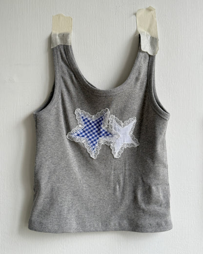VT307 Star Ribbed Sleeveless - Gray | Butter