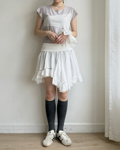 TP600 Patchwork Top - White | Gray | Black