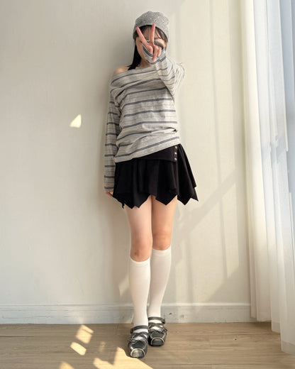 TP569 Folding 2way Skirt / Top - Gray | Black