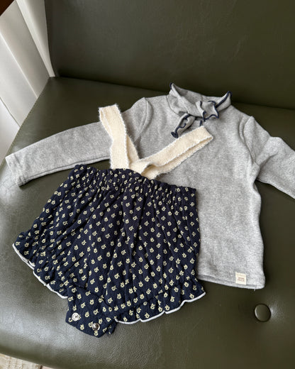 🍪Bebeholic 領結小上衣 - Ivory | Pink | Gray | Charcoal