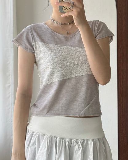 TP600 Patchwork Top - White | Gray | Black