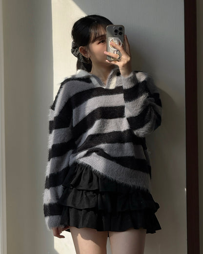 TP556 MoMo Striped Knit - Blue | Black