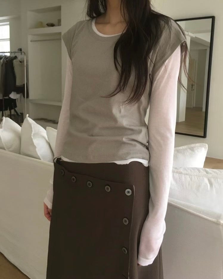 TP578 Edi Short TEE - White | Yellow | Pink | Gray | Blue | Khaki