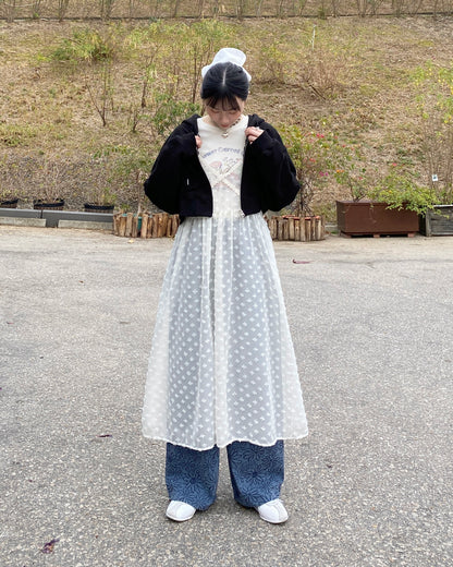 PT068 FaFa Pants - Ivory | Navy