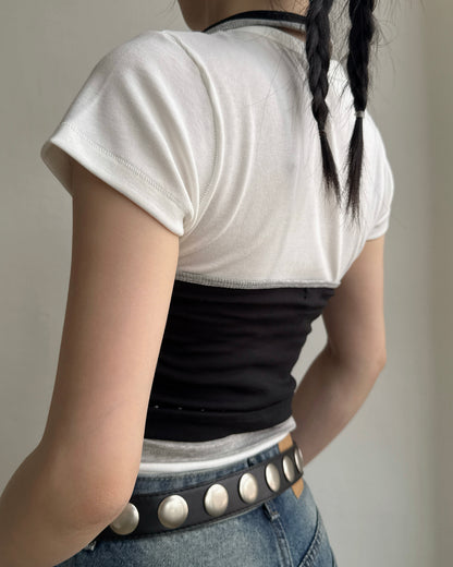 TP592 Basic TEE - White | Blue | Orange | Charcoal