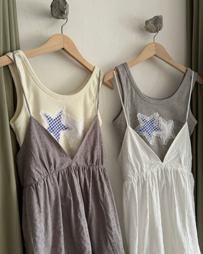 DS292 Flowy Asymmetric OPS - White | Gray