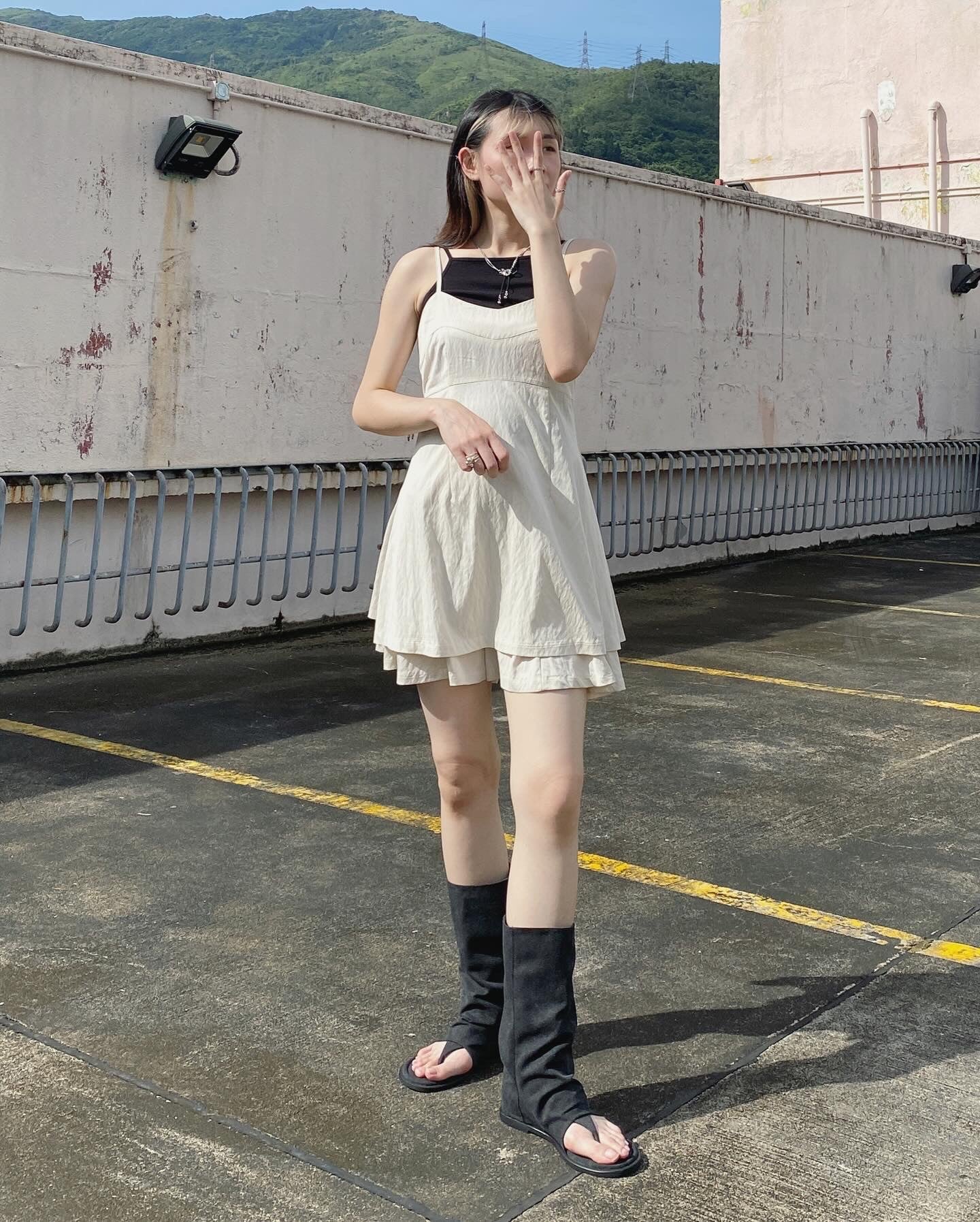 現貨 VT214 Ribbon Vest - Beige | Black