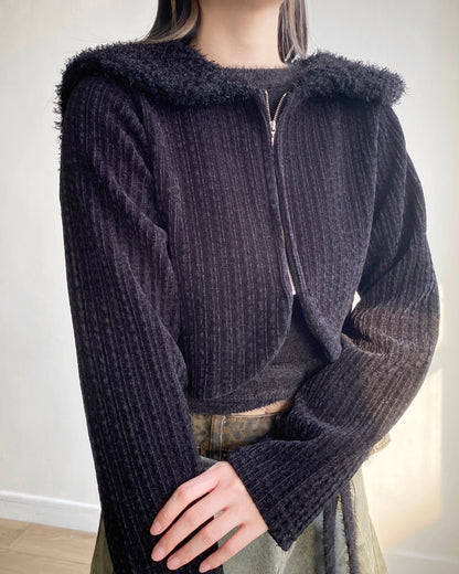 現貨 CD048 momo Cardigan - Khaki | Black