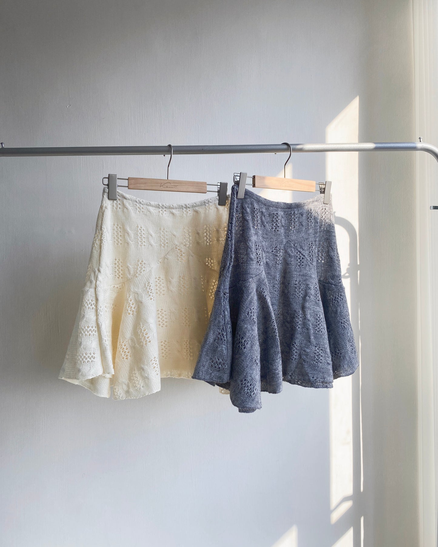 現貨 SK179 Twist Pattern 2Way Skirt - Ivory | Gray