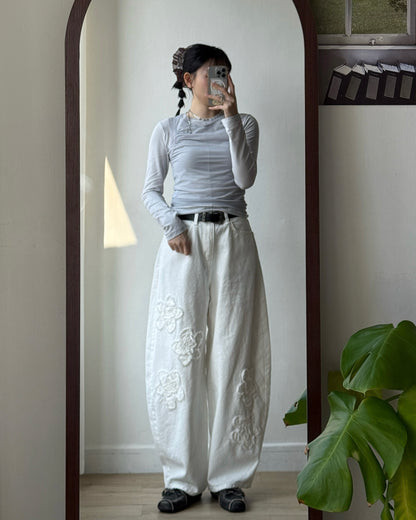 TP577 Mesh Shirring Twinset - White | Gray | Black