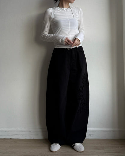 TP577 Mesh Shirring Twinset - White | Gray | Black