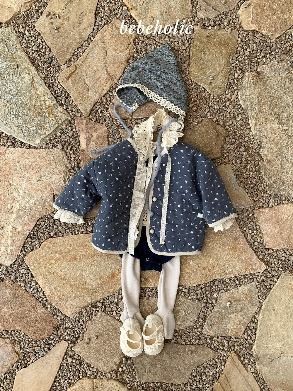 🍪Bebeholic 小碎花排扣外套 - Ivory | Brown | Navy