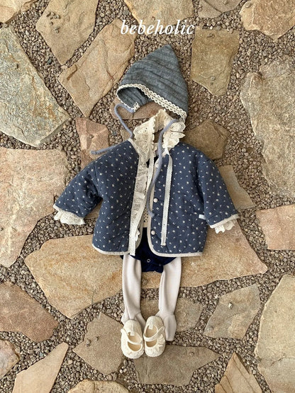 🍪Bebeholic 小碎花排扣外套 - Ivory | Brown | Navy