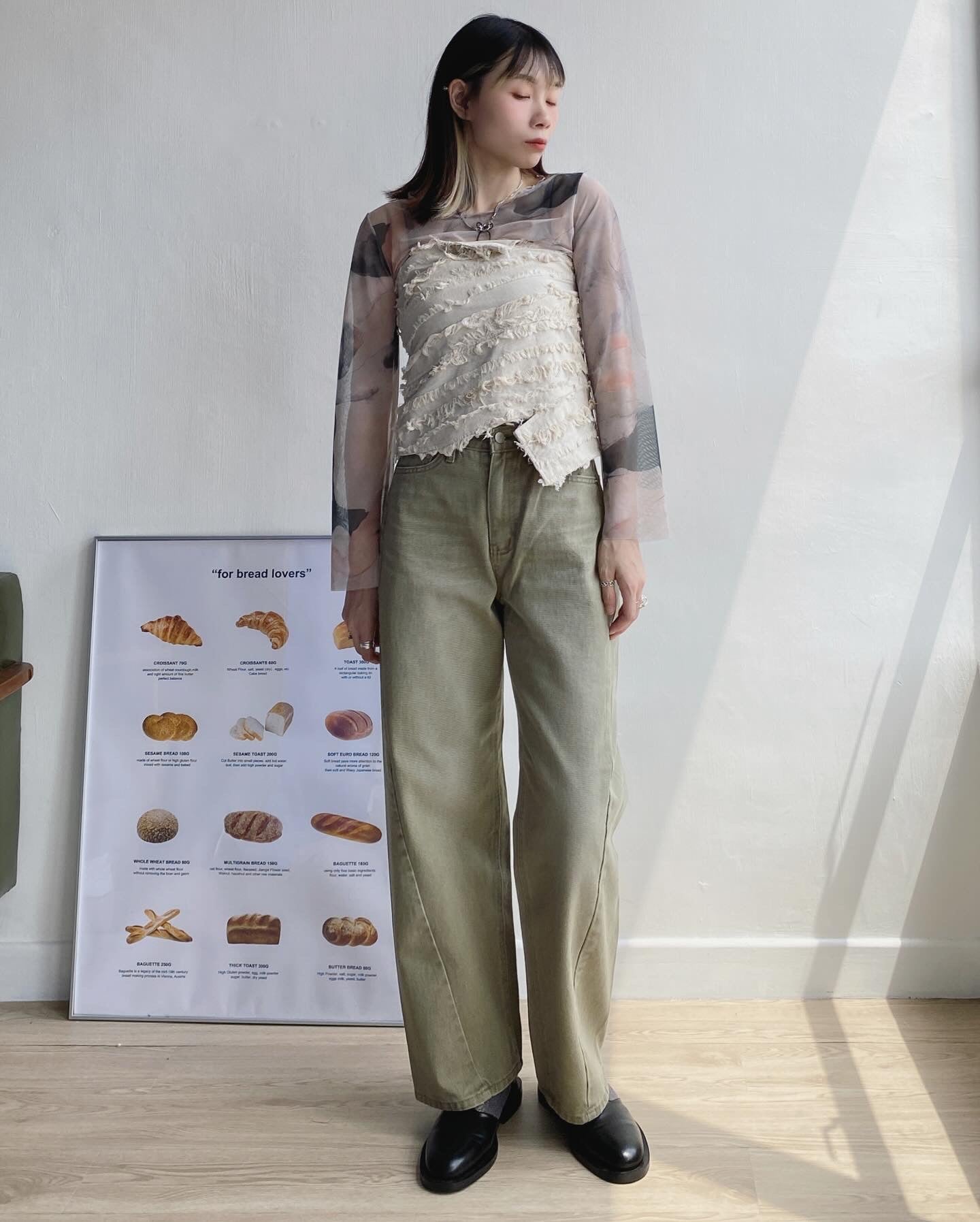 現貨 JN050 Straight Jeans - Olive