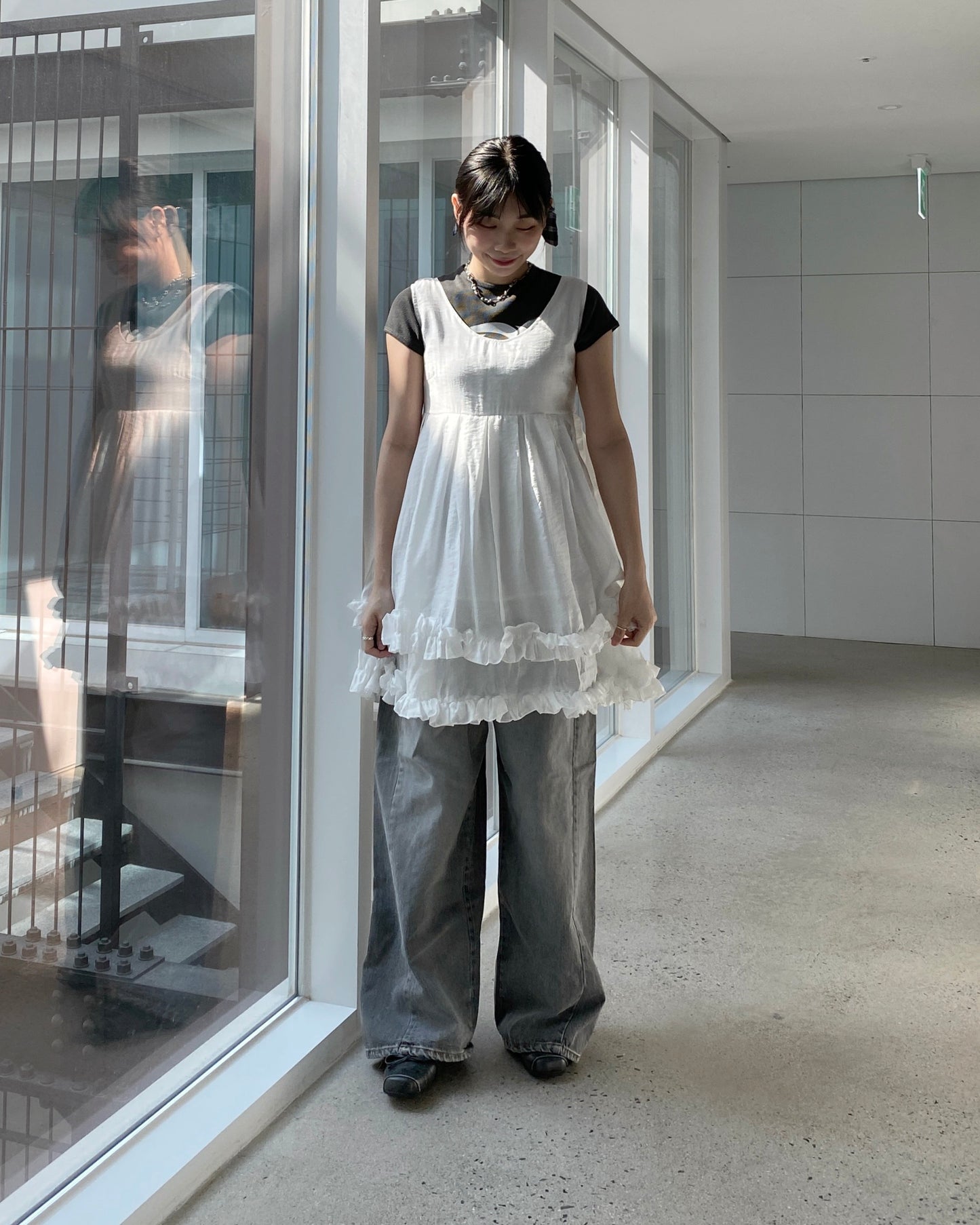 現貨 TP512 Print TEE - White | Khaki | Charcoal
