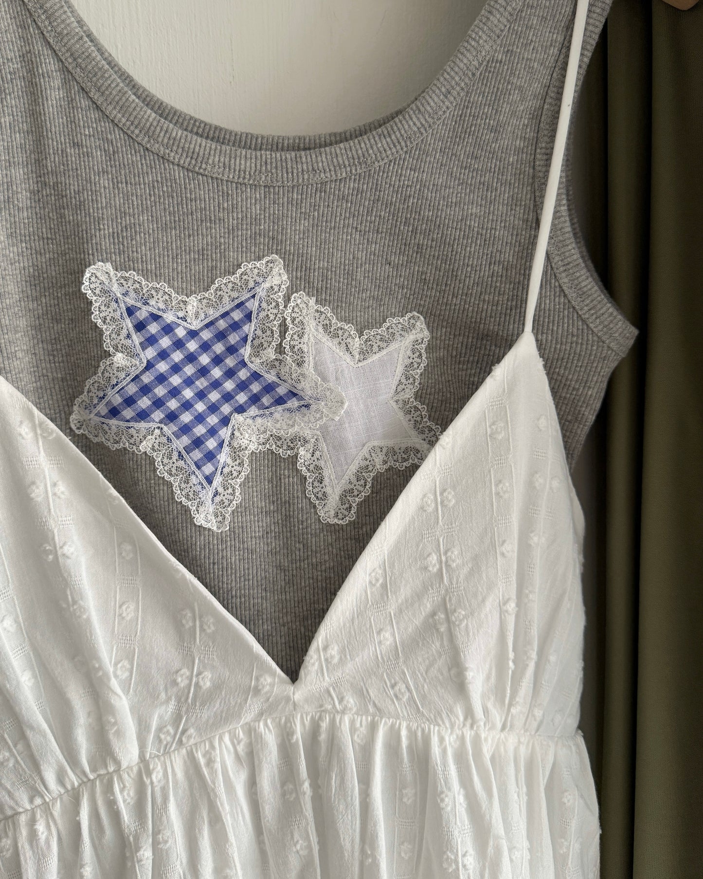 DS292 Flowy Asymmetric OPS - White | Gray