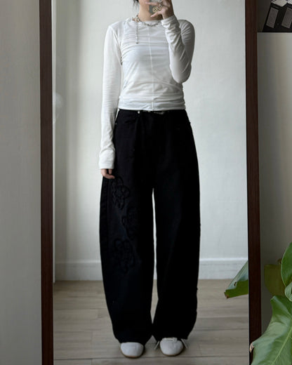 TP577 Mesh Shirring Twinset - White | Gray | Black