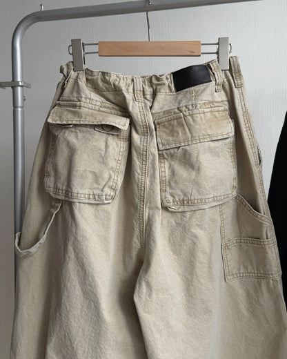 PT076 Ribbed Pants - Beige | Black