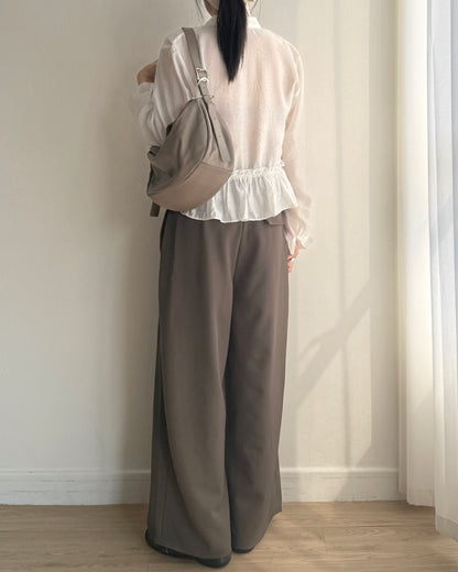 (🧨7-11/2限定優惠) PT079 Wide Pants - Khaki | Black