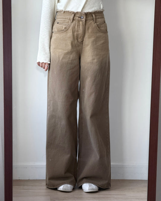 🩵牛仔褲限定優惠 JN060 Washed Wide Jeans - Brown | Drak Gray
