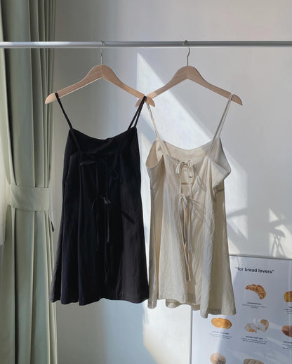 現貨 VT214 Ribbon Vest - Beige | Black