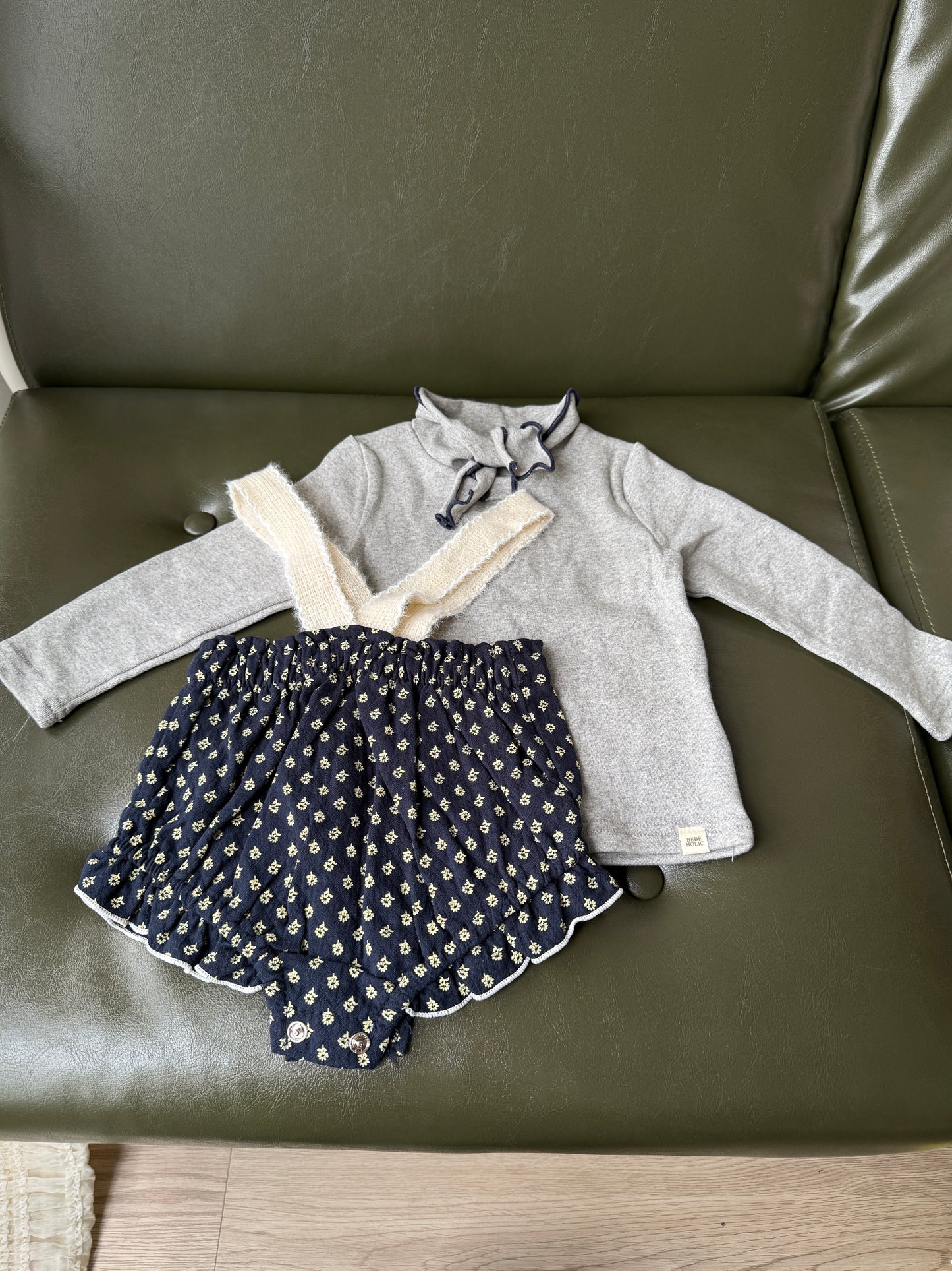 🍪Bebeholic 領結小上衣 - Ivory | Pink | Gray | Charcoal
