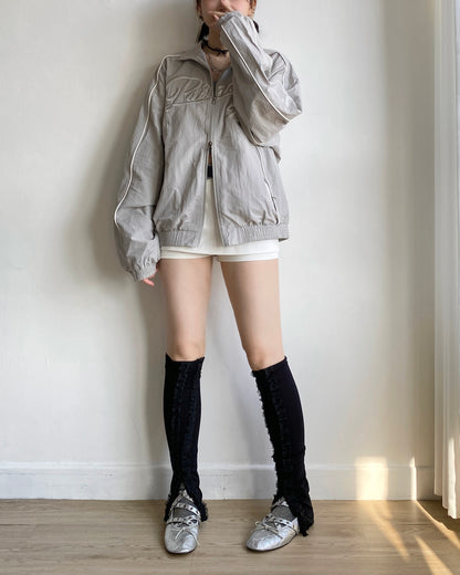 JK037 Oversize Unisex Jacket - Gray | Black