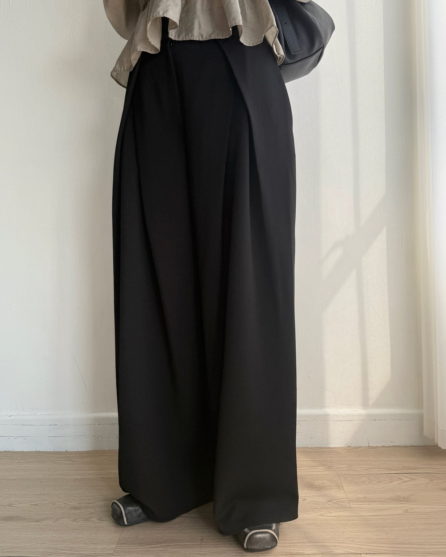 (🧨7-11/2限定優惠) PT079 Wide Pants - Khaki | Black