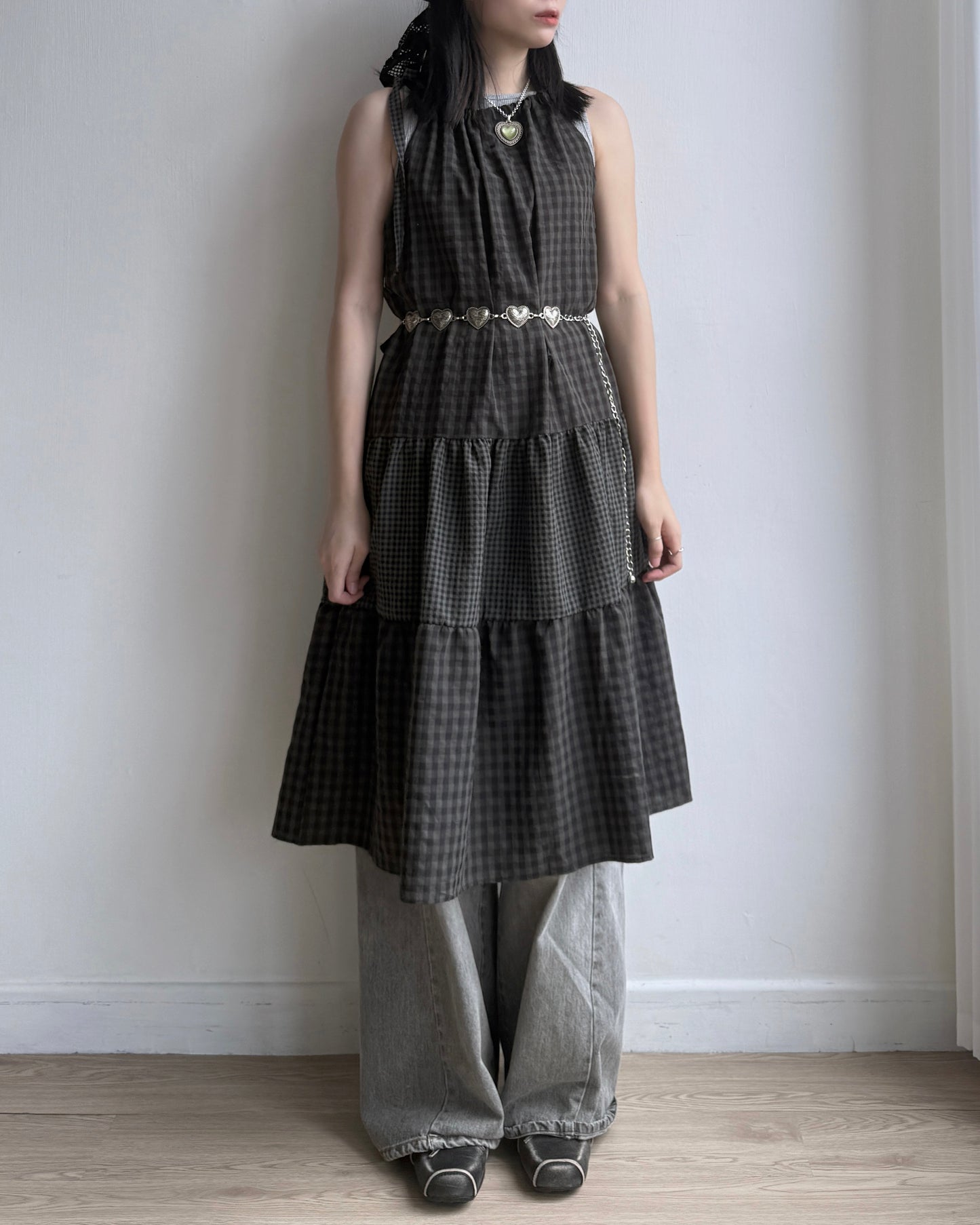 DS281 Check Halter OPS - Charcoal | Khaki