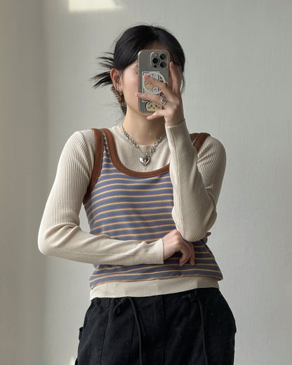 VT271 Caramel Vest - Brown | Blue | Beige