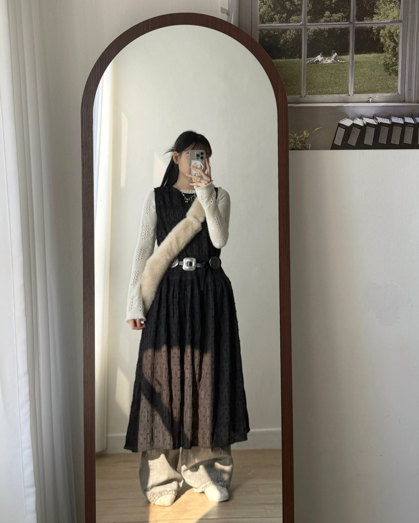 (🧨7-11/2限定優惠) DS287 DotDot Layer OPS - Ivory | Black