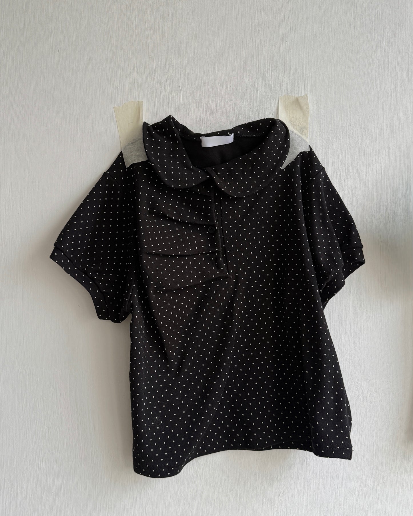TP584 DotDot Collar TEE - White | Black