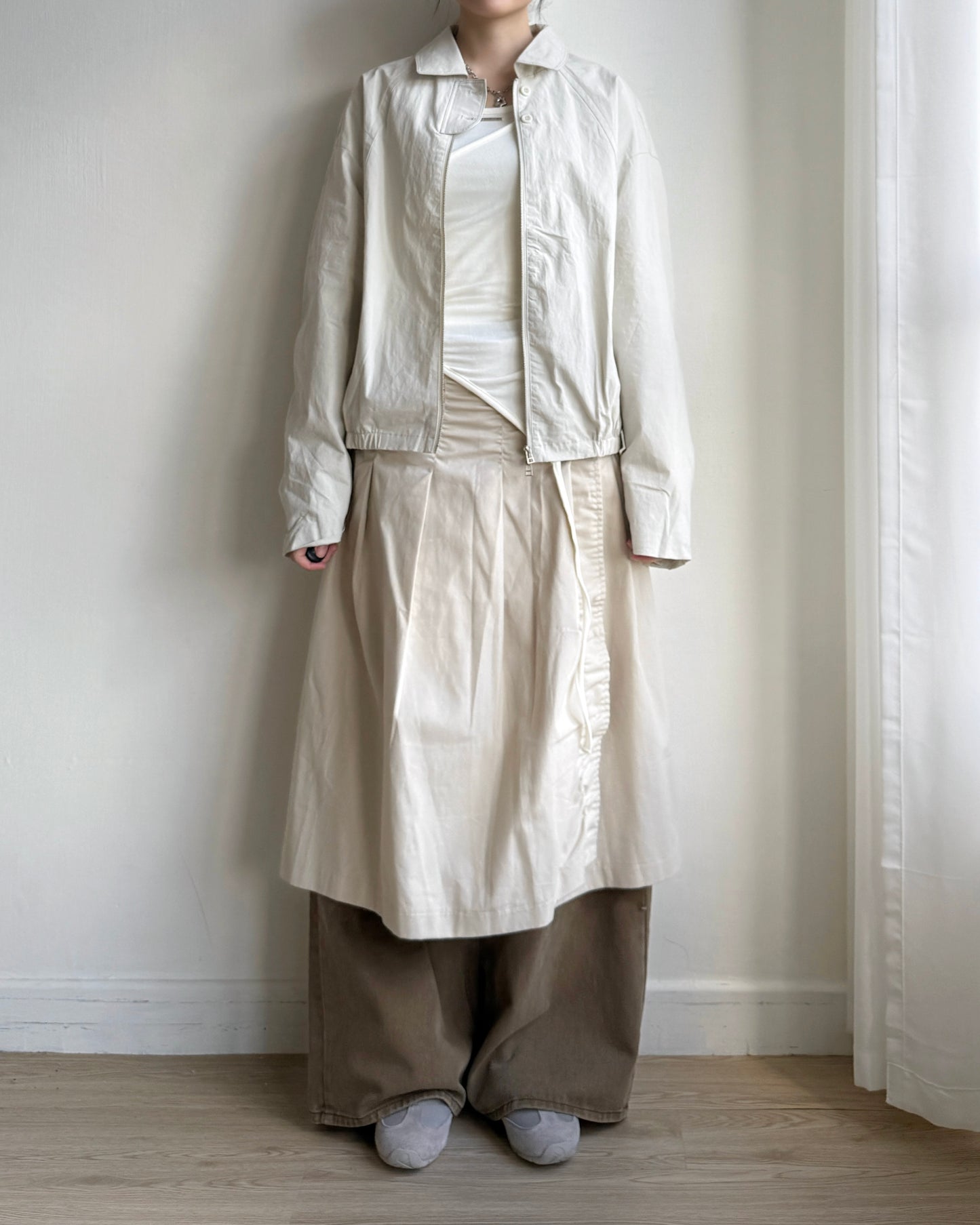 🍂早鳥限定優惠 JK039 Trench Blouson - Ivory | Black