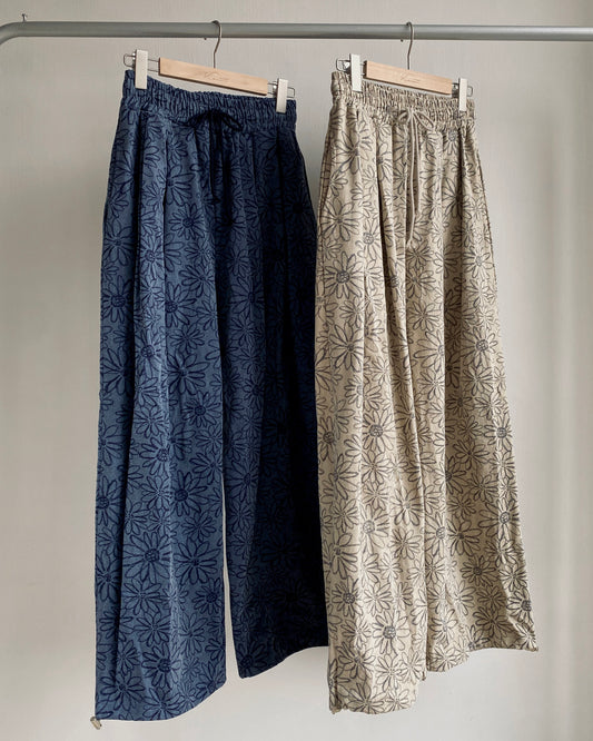 PT068 FaFa Pants - Ivory | Navy