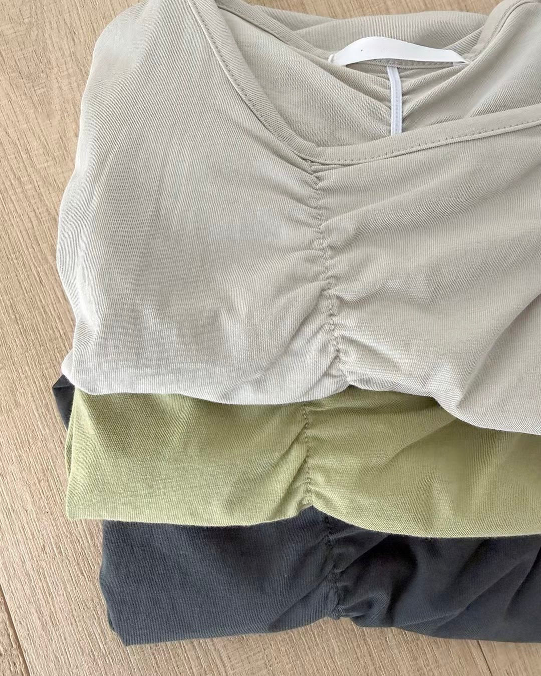 TP585 Embossed Tee - Green | Beige | Charcoal
