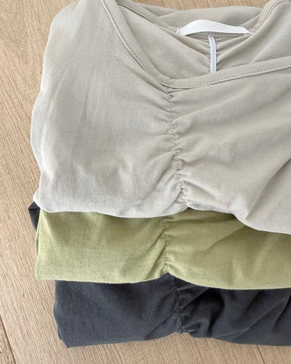 TP585 Embossed Tee - Green | Beige | Charcoal