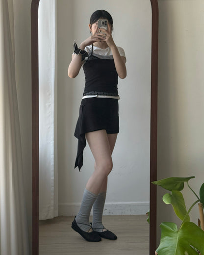 SP022 Wrap Shorts - Gray | Black