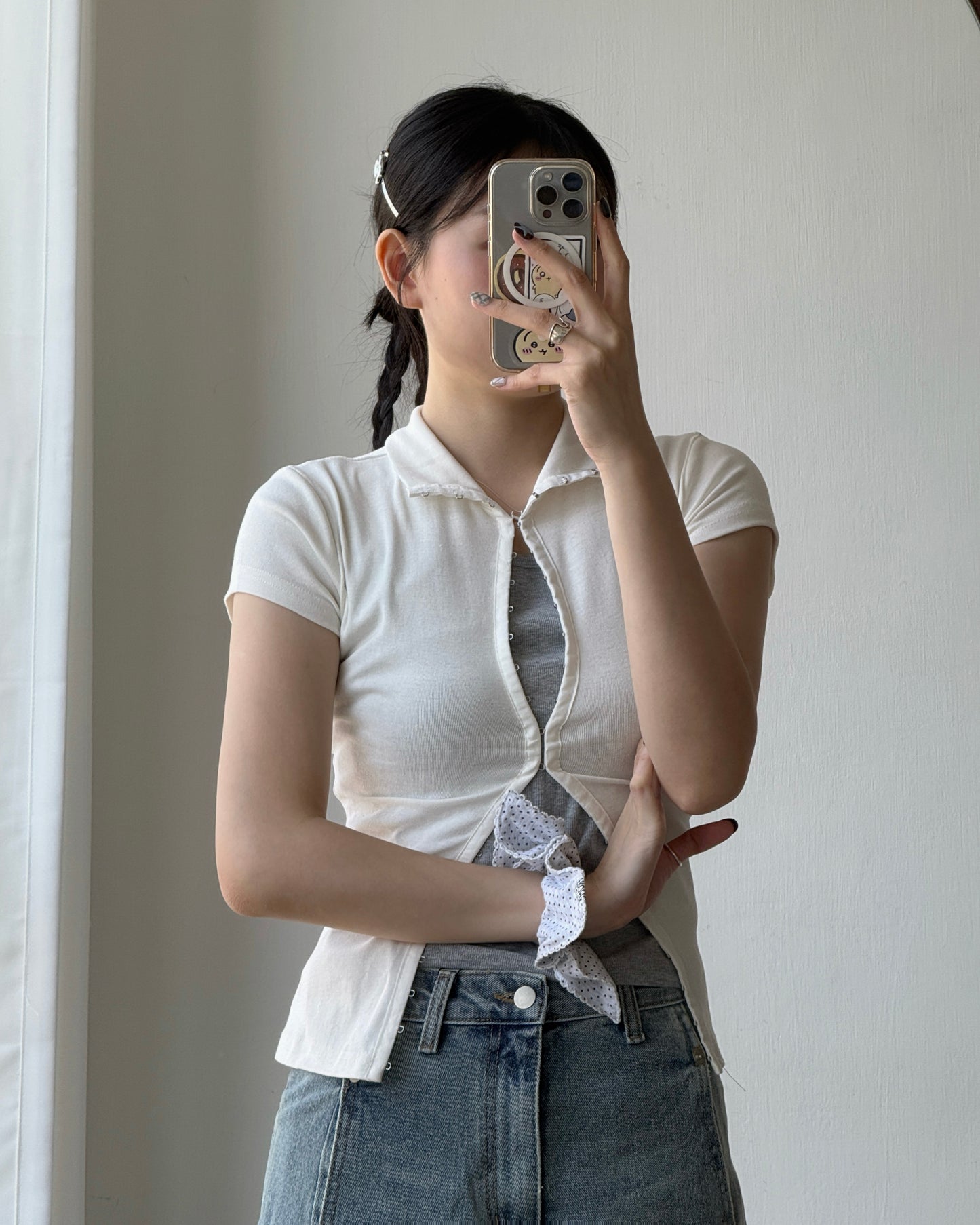 TP603 Hooksssss Top - White | Black