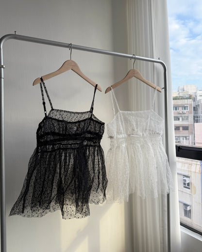 VT270 Lace Vest - Black