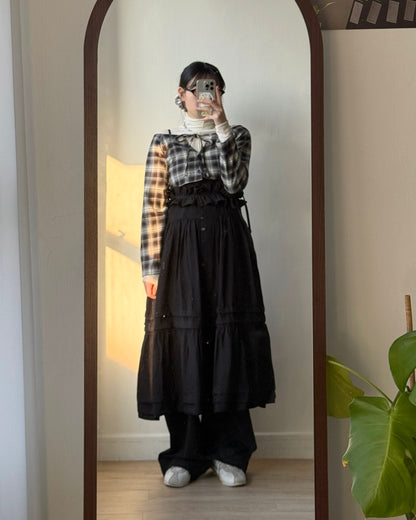 DS286 鈕扣多種穿法OPS - Ivory | Black