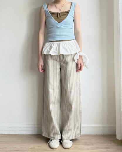 VT304 V-Neck Wrap Vest - Skyblue | Ivory | Black
