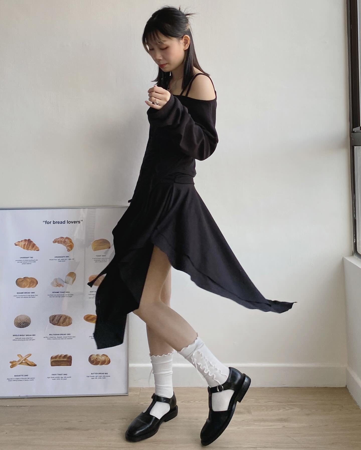 現貨 SK175 Irregular Skirt - Black