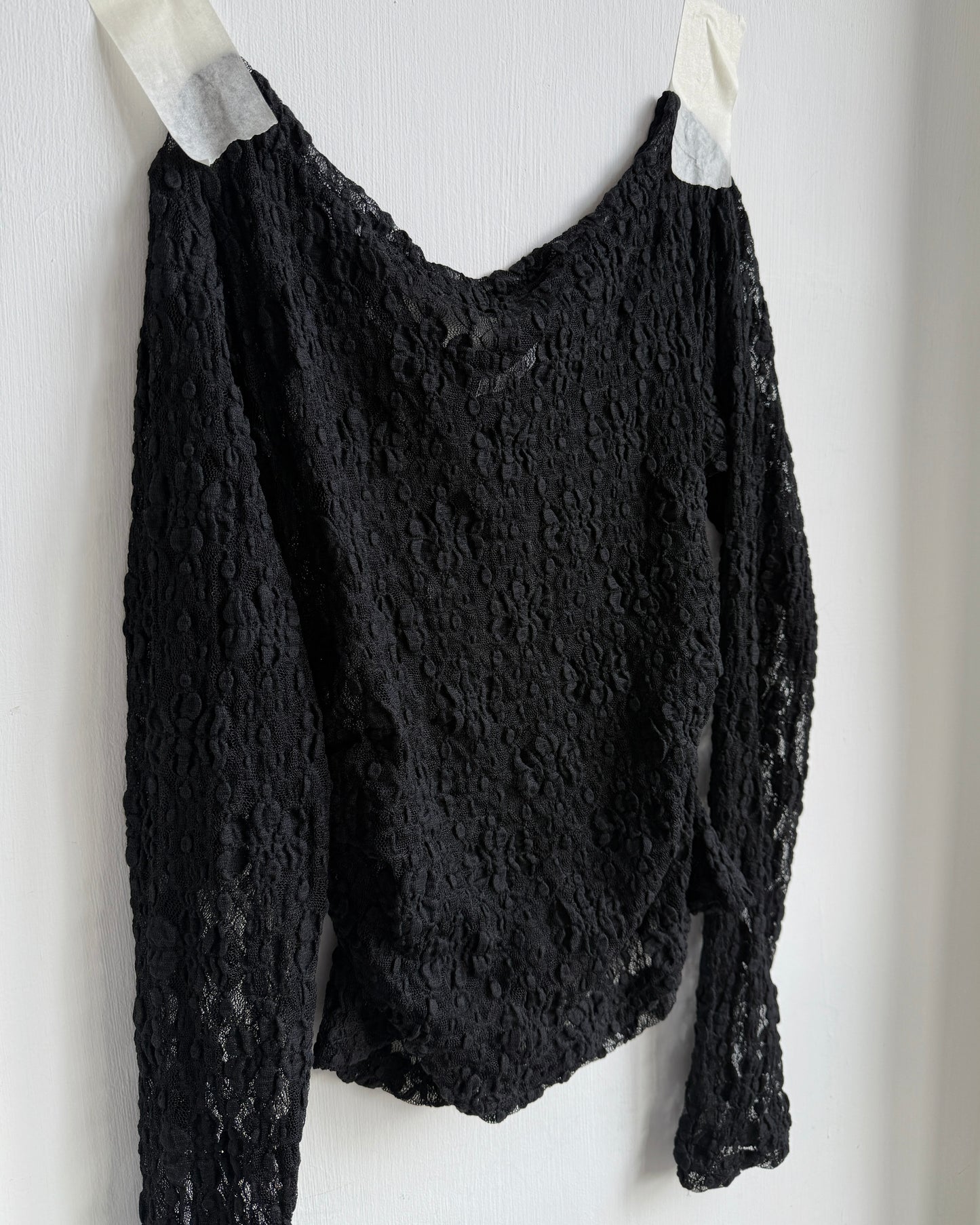 TP575 FAFA Lace Top - White | Black