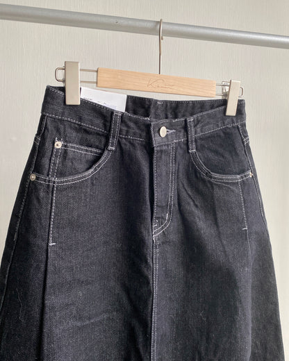 現貨 SK177 H-line Denim Skirt - Navy | Black