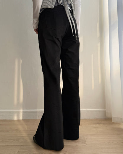 PT078 Flared Pants - Khaki | Black