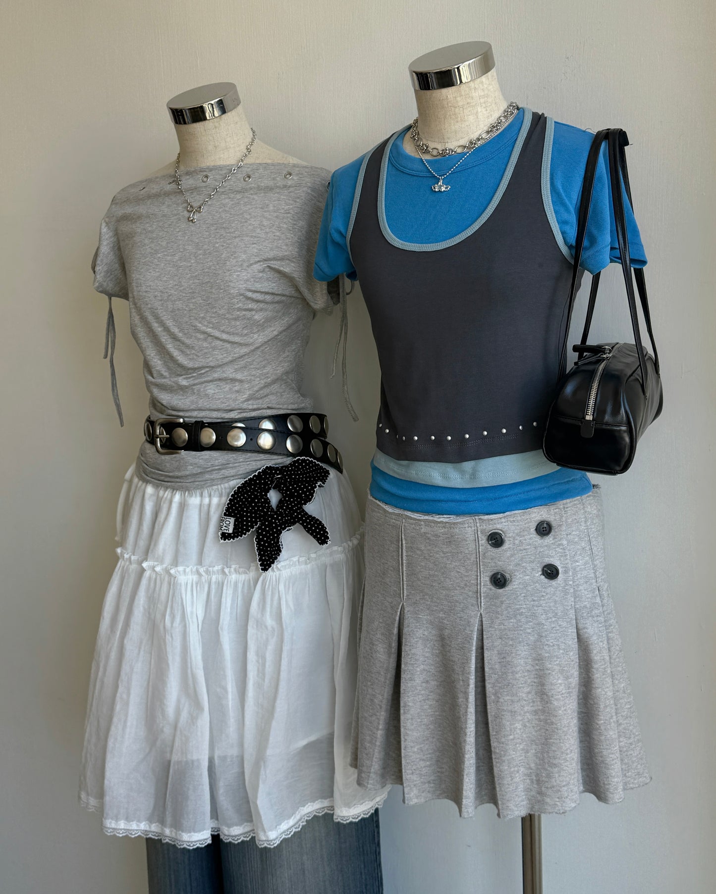 VT301 Studded Halter Vest - Brown | Black | Charcoal