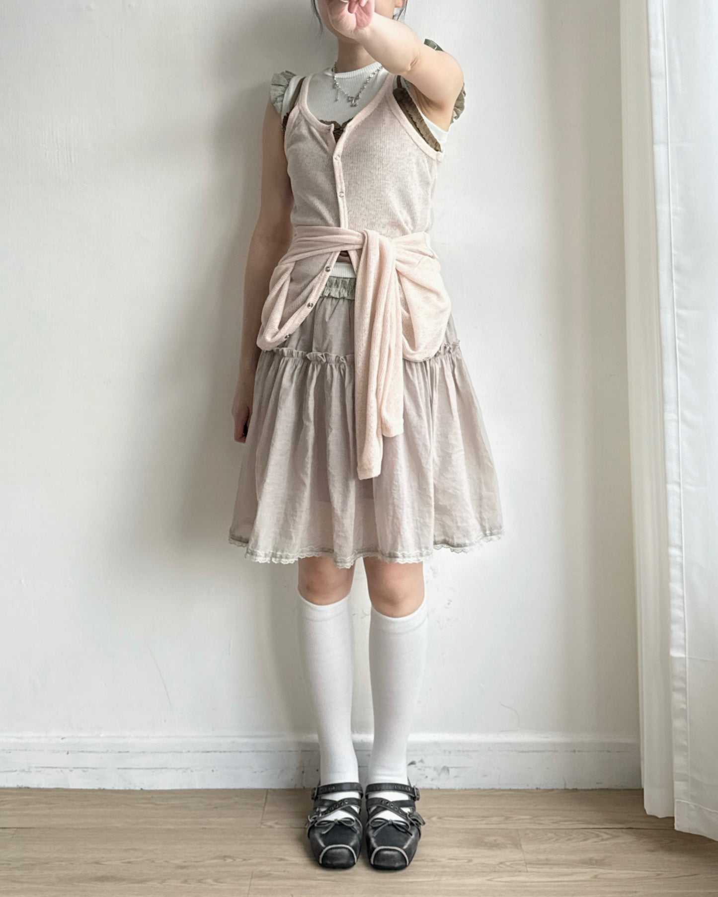 VT302 Two Fold Cardigan - Beige | Blue | Black